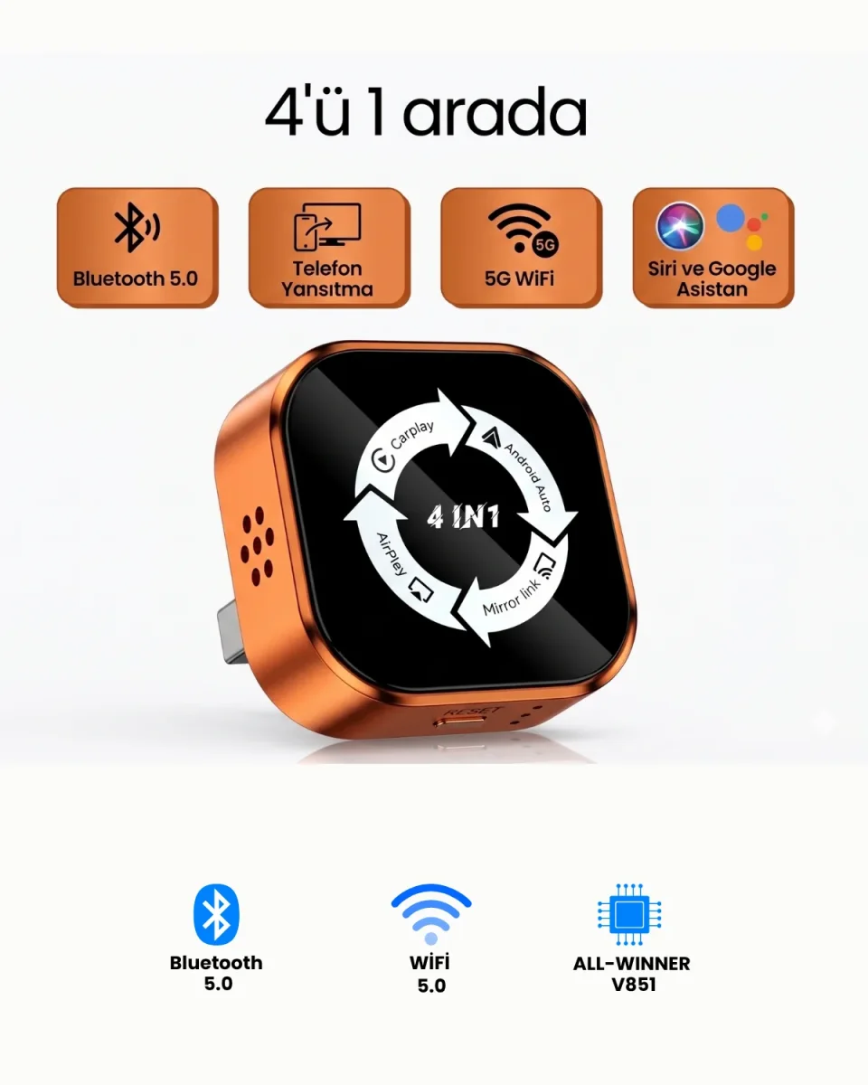 4'ü 1 Arada CarPlay